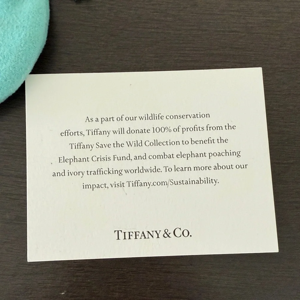 Tiffany & co Save The Wild Collection sterling silver Elephant Brooch tzavorite - Picture 3 of 5